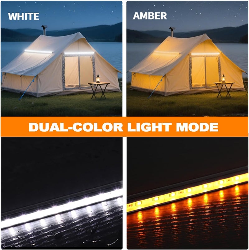 NOVA AUTO 12V LED Interior Light Bar Kit Dimmable IP67 Waterproof Camping String Lights, Aluminum Magnetic Mount Exterior Lights,Portable Lighting for RV, Camping Tent Car Trailer Boat (4 Pack) - Image 3